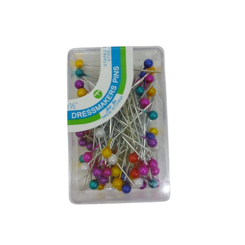 Caja de alfileres de colores 100 unidades