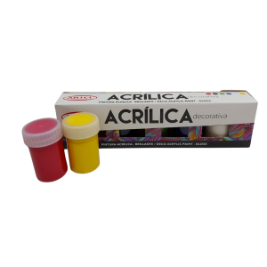 Set de pintura acrilica X6 colores primarios 15ml Artel