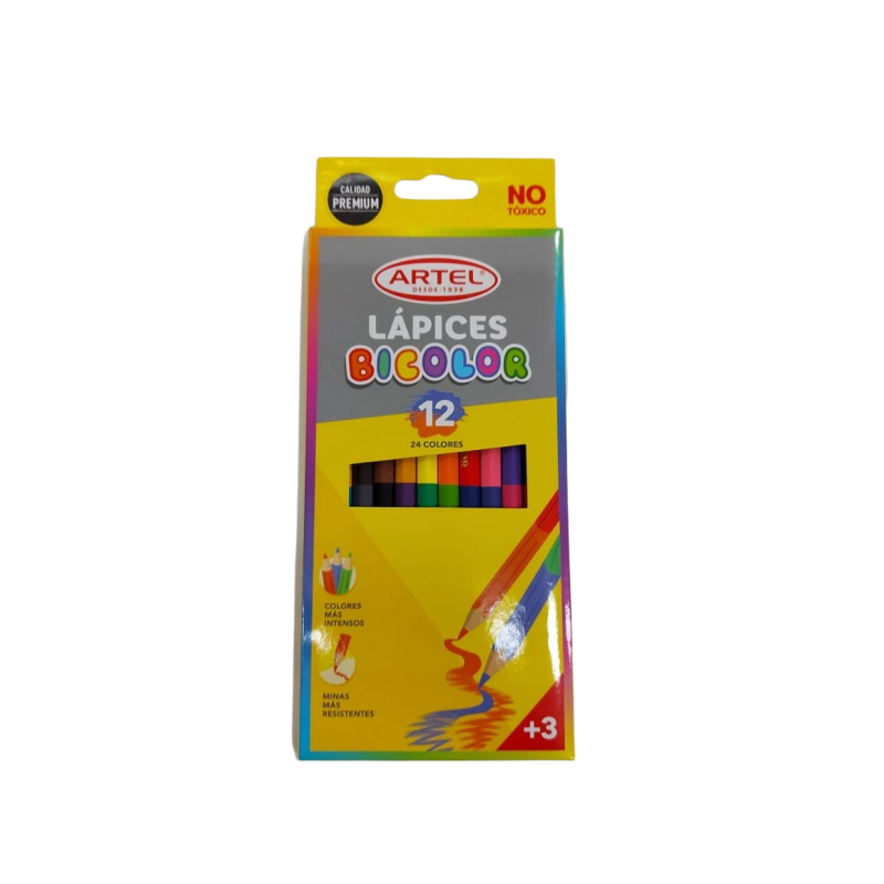 Lápiz de color bicolor Artel X12 (24 colores)