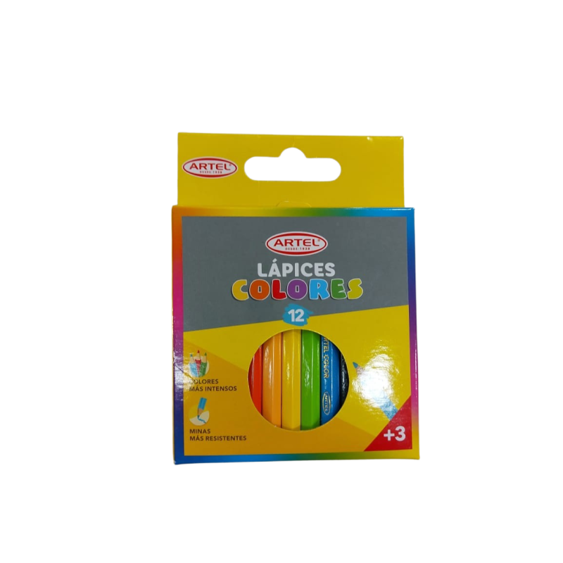 Lápiz de color corto X12 Artel
