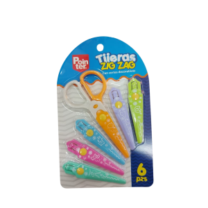 Tijera corte decorativo 6 piezas