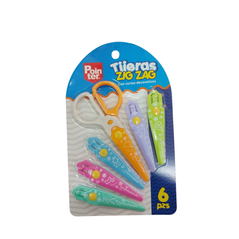 Tijera corte decorativo 6 piezas