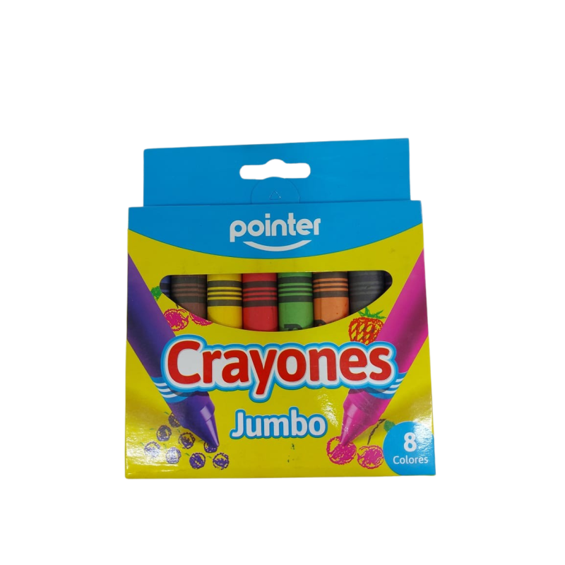 Lapices de cera Jumbo Pointer X8 colores