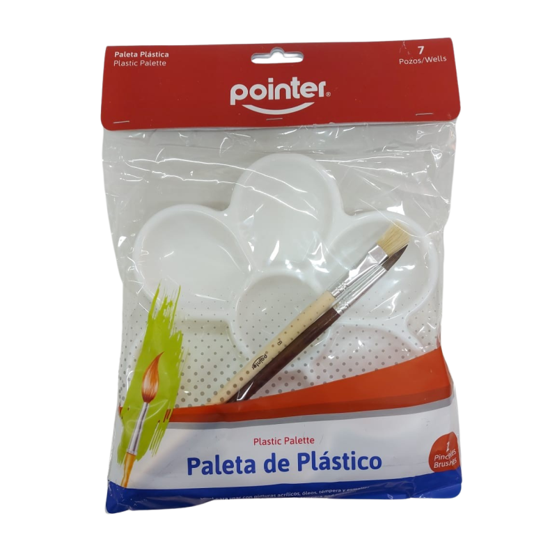 Paleta para mezclar pintura con pinceles