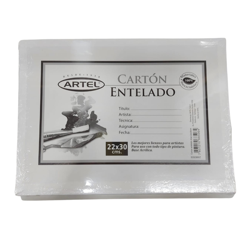 Cartón entelado Artel 30X40cms