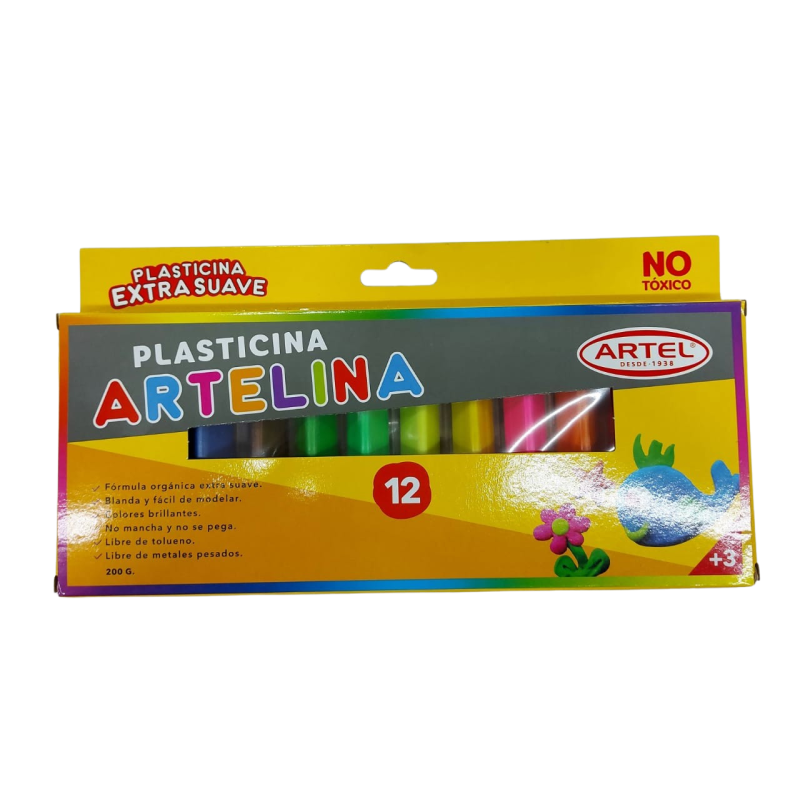 Estuche plasticina Artelina  12 colores
