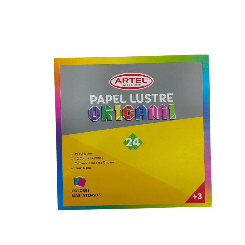 Block papel lustre 24 hojas 12 col 16x16