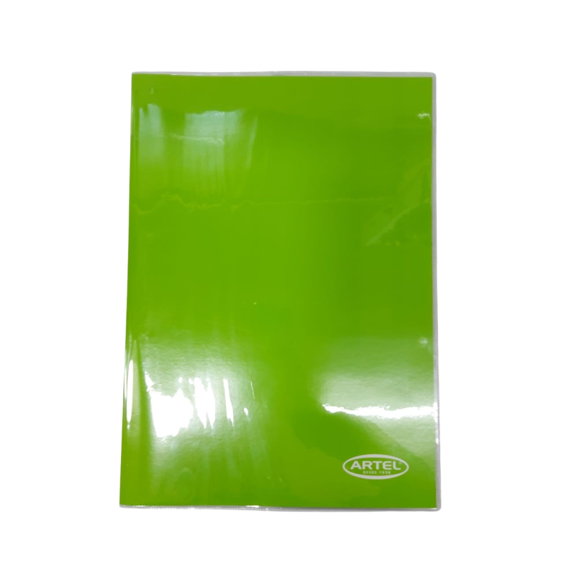 Carpeta Artel con gusano verde claro