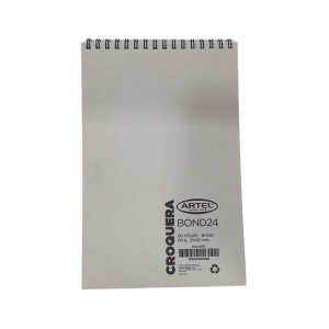 Croquera bond 24 espiral 80hojas oficio 21x32
