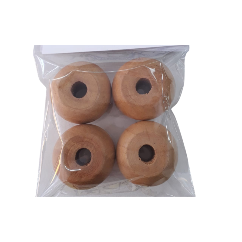 Cuentas de madera grande x4