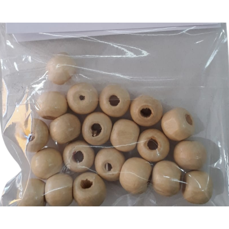 Cuentas de madera chica x20