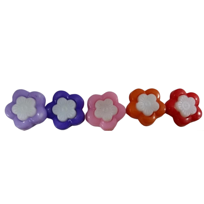 Boton infantil flor 2 colores (15mm)