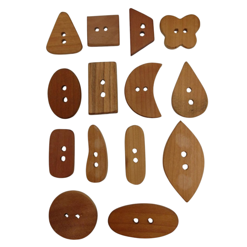 Boton de madera artesanal grande