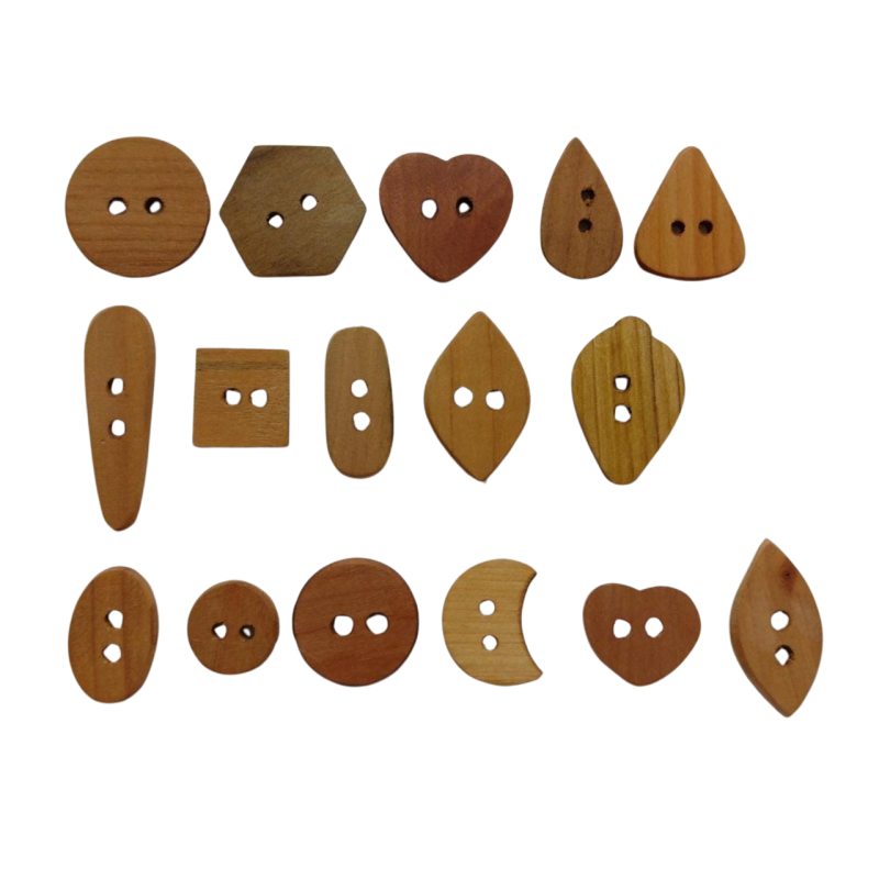 Boton de madera artesanal mediano