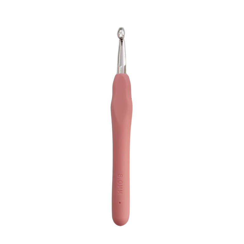 Palillo crochet mango de silicona 8.0